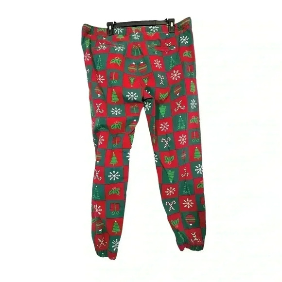 Iron Co. Christmas Holiday Jogger Pants Men’s Large Tapered - Picture 2 of 15